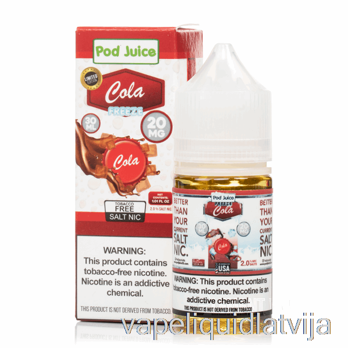 Iesaldēt Kolas - Pāksts Sula - 30ml 20mg Vape šķidrums